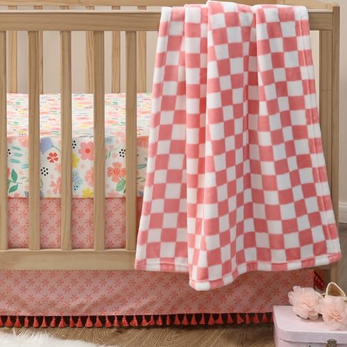 Product: The Peanutshell Baby Crib Bedding Set for Girls - 3 Pieces - Newborn, Infant & Toddler Bed - Pink Baby Blanket Set with Fitted Crib Sheet, Dust Ruffle - Wildflower Boho Floral Girl Nursery Décor