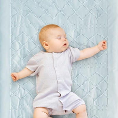 Blue Mini Crib Bedding Set for Girls, Boho Tufted Jacquard Ruffle Fringe, 3 Piece Nursery Set, 24 x 38 inch 17 Product: Wowelife Mini Crib Bedding Set for Girls, 3 Piece Tufted Jacquard Ruffle Fringe Baby Girl Crib Bedding Set Newborn, Infant & Nursery with Comforter, Crib Fitted Sheet and Crib Skirt, Blue