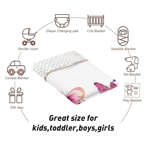 Personalized Pink Butterfly 3 Piece Crib Bedding Set, Custom Name Baby Bedding Set, Floral Nursery 30x40in 30x40in 2 Product: YISMEET Custom Name Crib Bedding Set 3-Piece, Personalized Baby Bedding Set with Soft Blanket, Fitted Sheet, Changing Pad Cover, Ideal for Baby Girls, Pink Butterfly Pattern