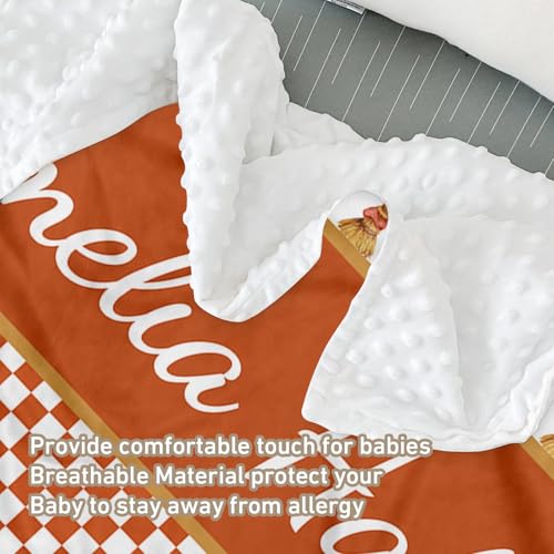 Product: YISMEET Personalized Baby Crib Bedding Set: 3 Piece Custom Crib Bed Set with Name, Nursery Bedding Set for Baby Girls, Newborn Boys Crib Sets, Orange Farm Theme Baby Bedding Set, Perfect Nursery Gift